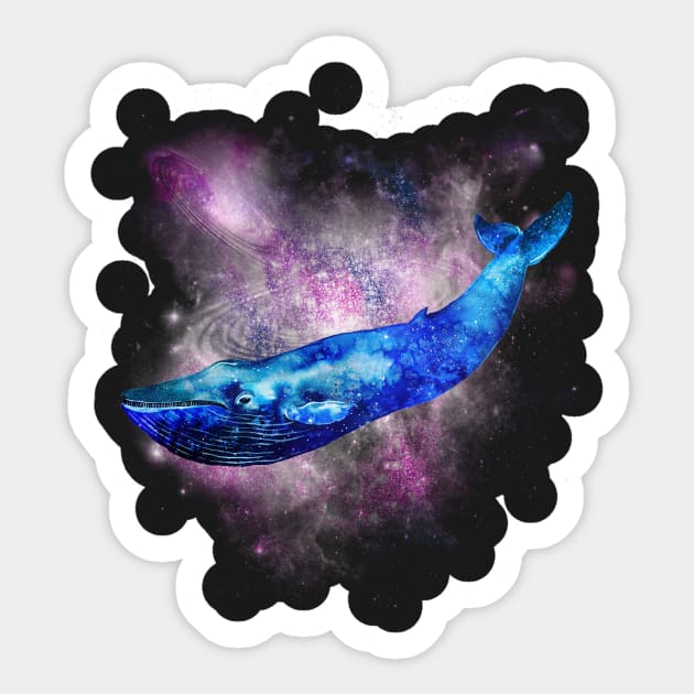 Watercolor Space Whale Sticker by VBleshka